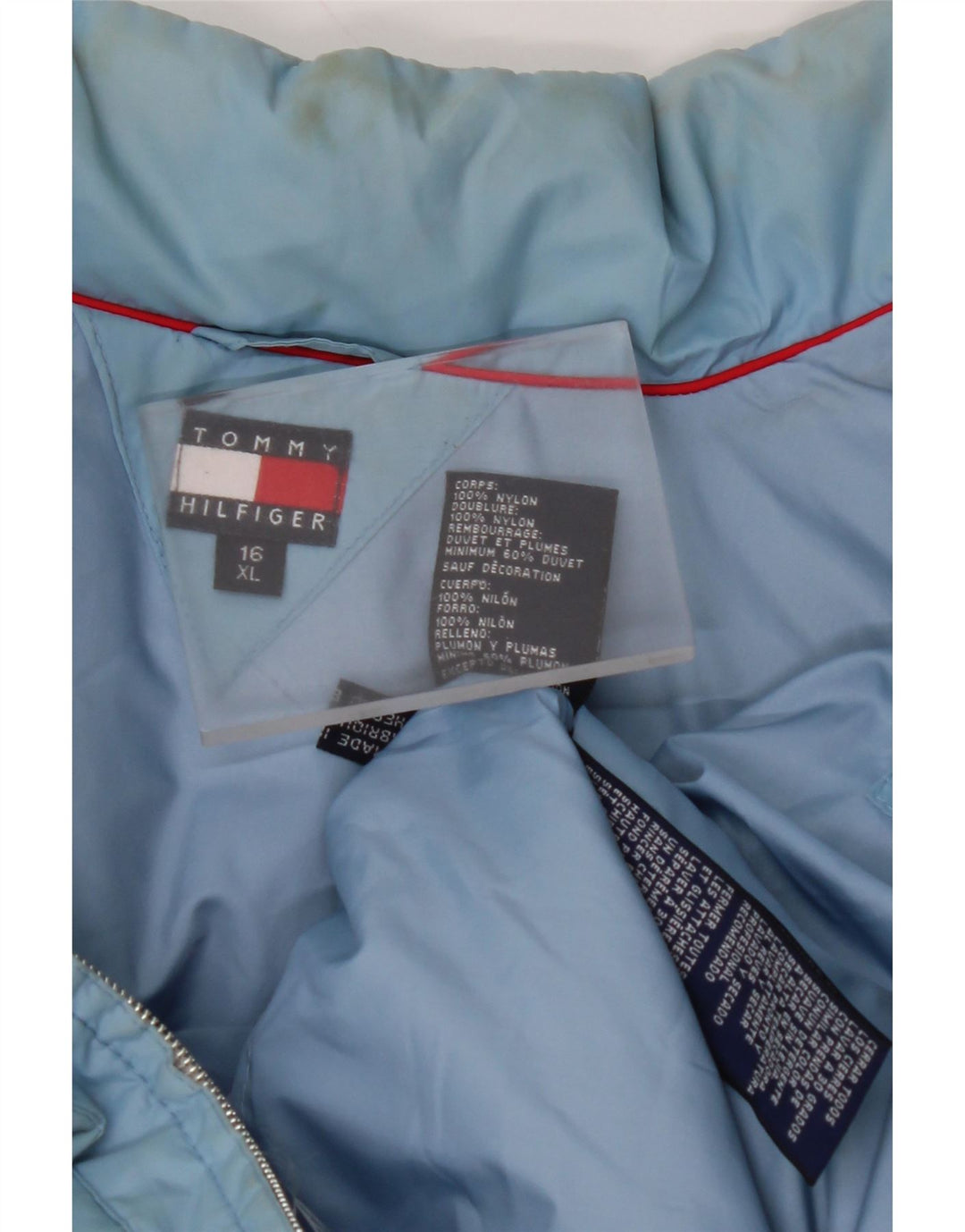 TOMMY HILFIGER Gilet Captusit pentru baieti 15-16 ani XL Blue Nylon