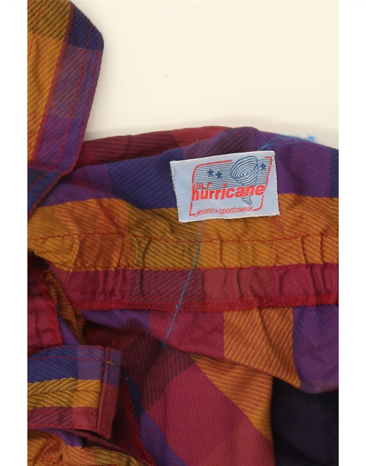 VINTAGE Pantaloni Salopete Femei EU 38 Medium L32 L33 Multicolor Check