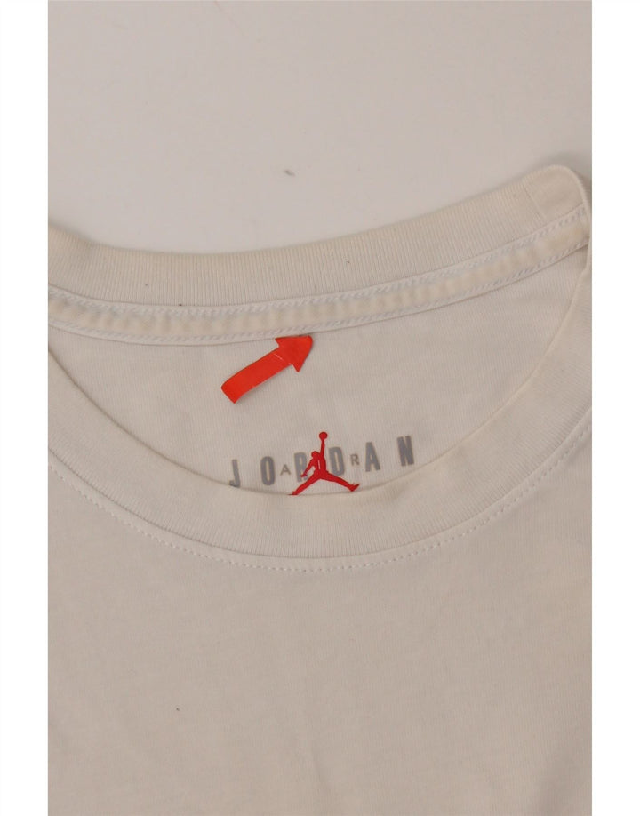 Tricou grafic Jordan pentru bărbați Top mic Bumbac alb