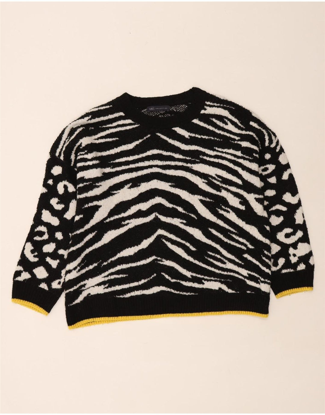 Pulover pentru femei Marks & Spencer cu gât cu barca UK 16 mare negru