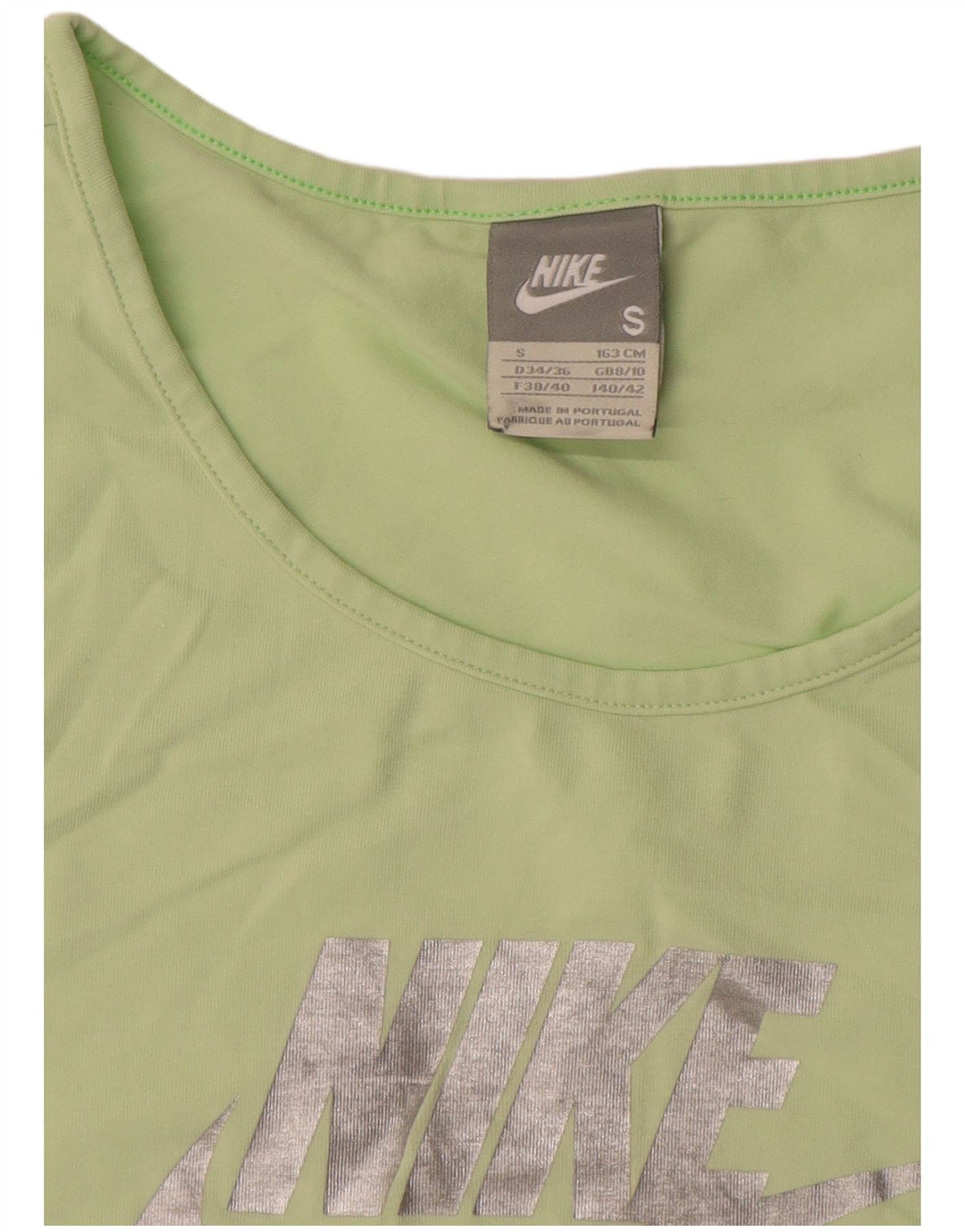 Tricou crop grafic Nike pentru femei Top UK 8/10 Small Green