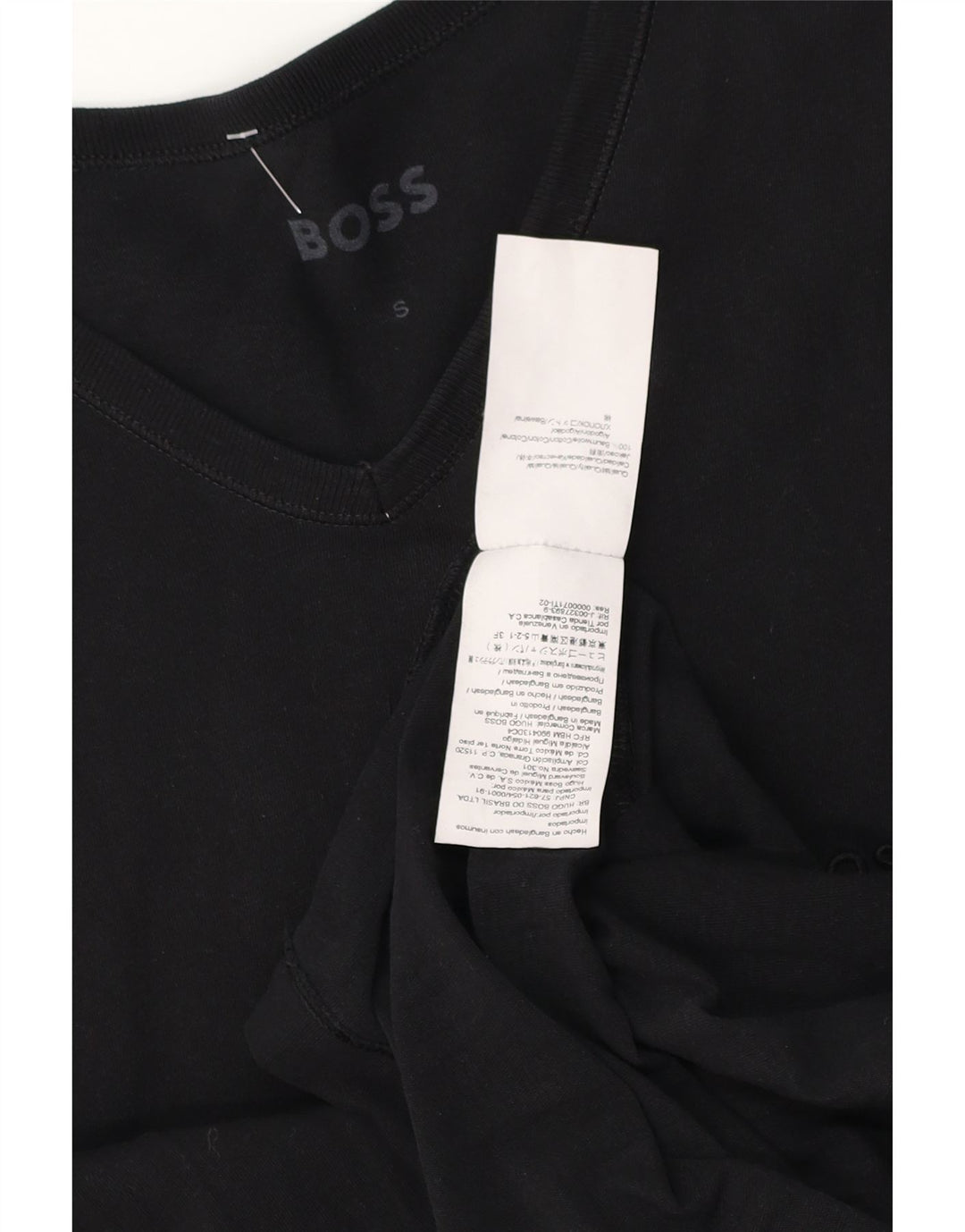 Tricou pentru bărbați Hugo Boss Top mic din bumbac negru