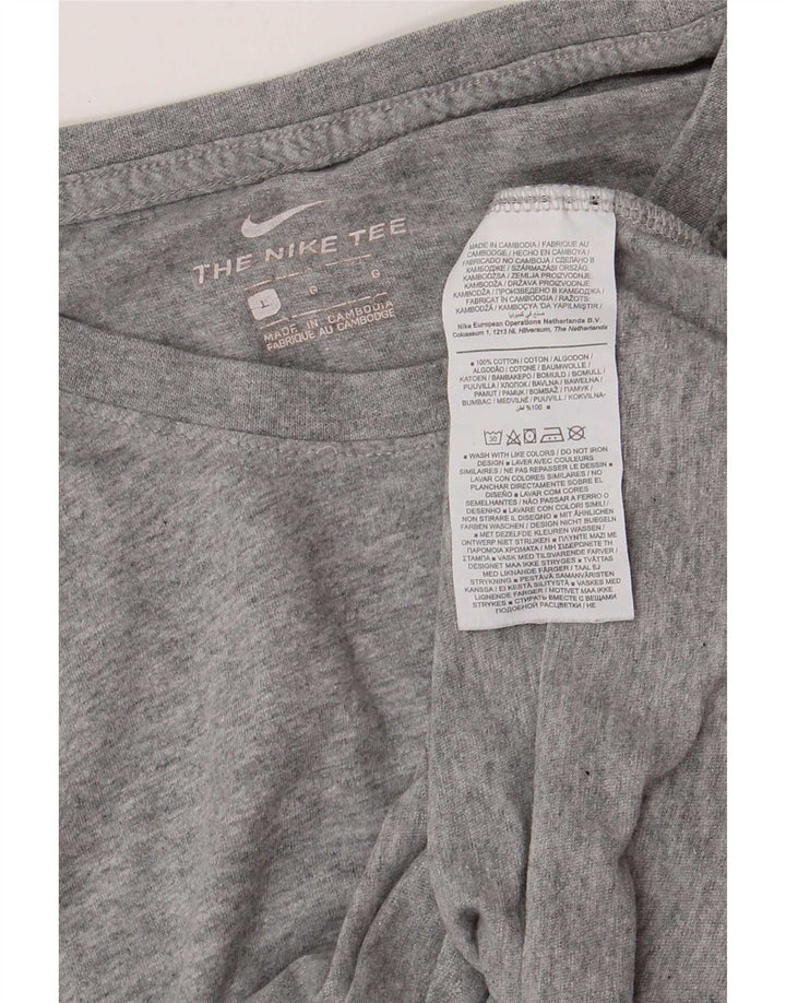 Tricou obișnuit Nike pentru bărbați Top mare din bumbac gri