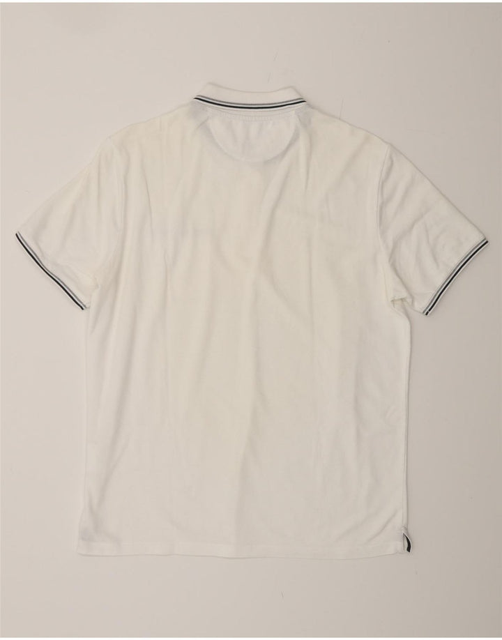 Tricou polo pentru bărbați CHAMPION Easy Fit, mare, alb, din bumbac