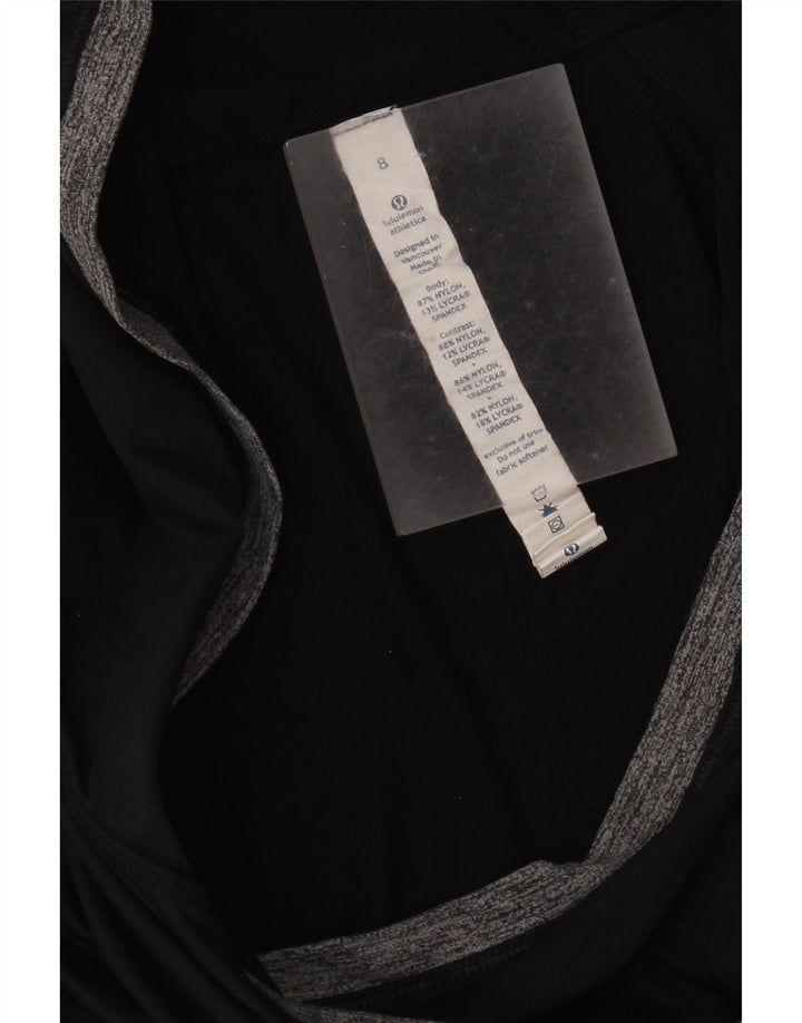 Lululemon Top cu glugă pentru femei cu mânecă lungă US 8 Medium Black Colorblock Nylon