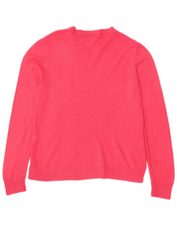 Pulover pentru femei Marks & Spencer cu decolteu triplu UK 12 Roz mediu