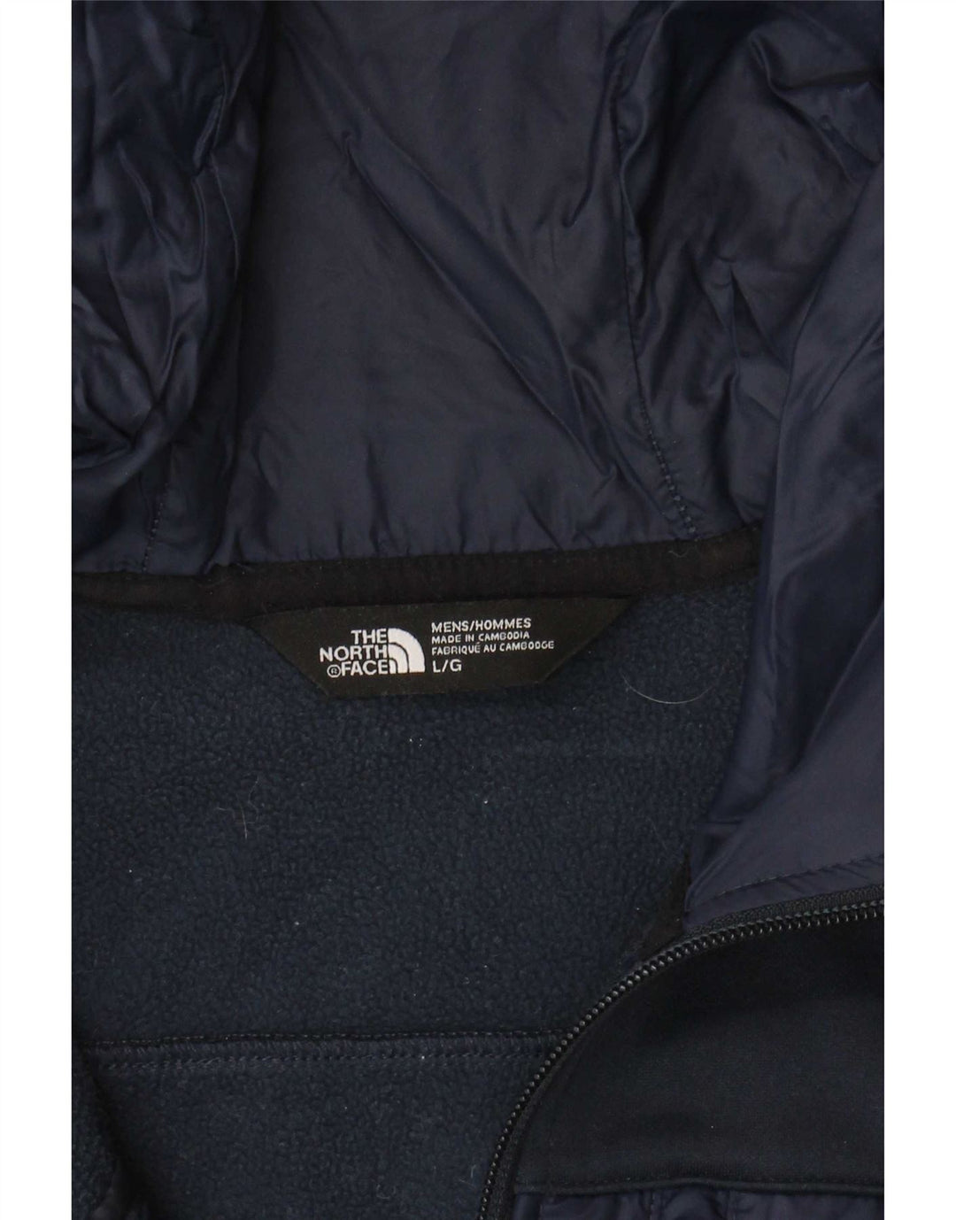 Pulover cu glugă cu fermoar The North Face pentru bărbați, poliester mare, albastru