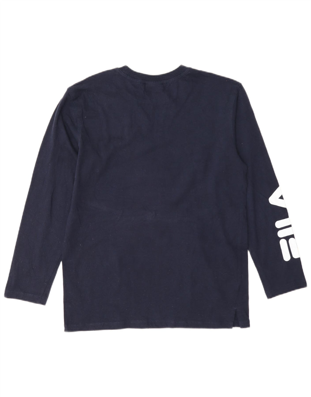 Fila Boys Graphic Top Maneca Lunga 13-14 Ani Bleumarin Bumbac