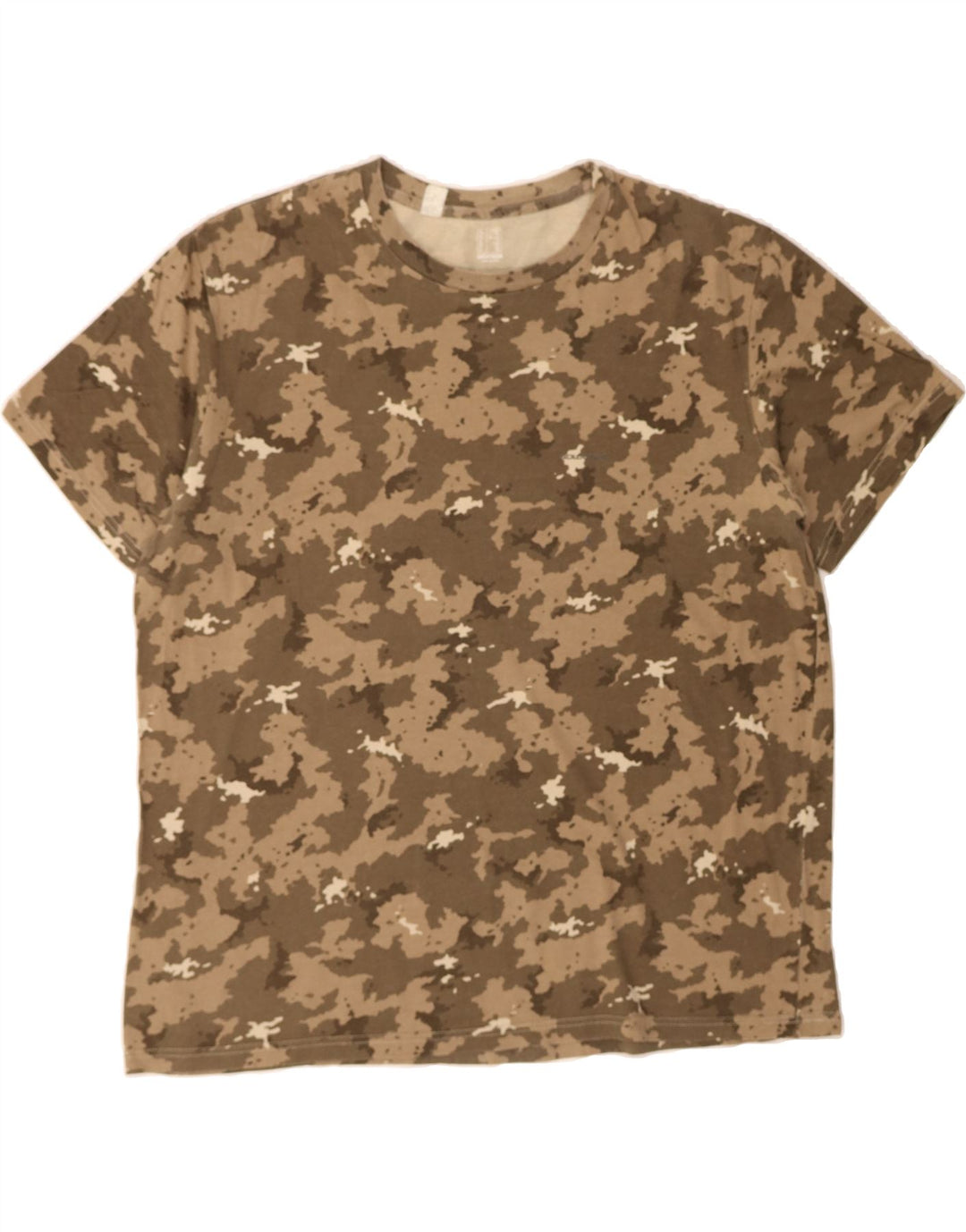 DECATHLON Mens T-Shirt Top 2XL Grey Camouflage Vintage Decathlon and Second-Hand Decathlon from Messina Hembry 