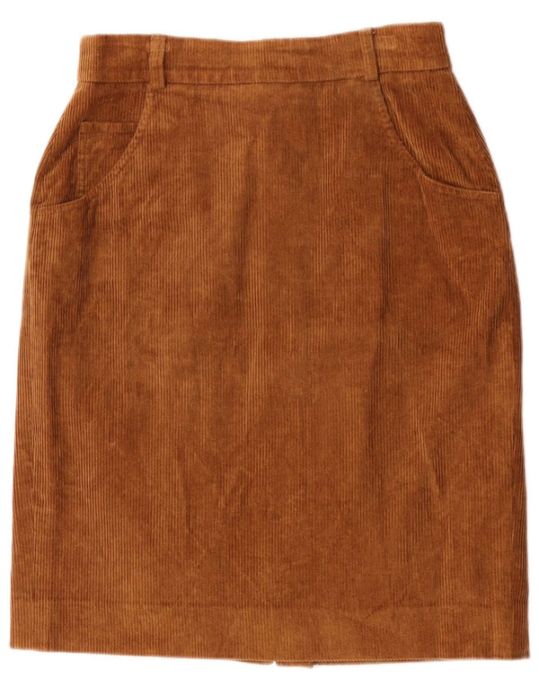 Max Mara Womens Weekend Corduroy Fusta UK 12 Medium W28 Maro Bumbac