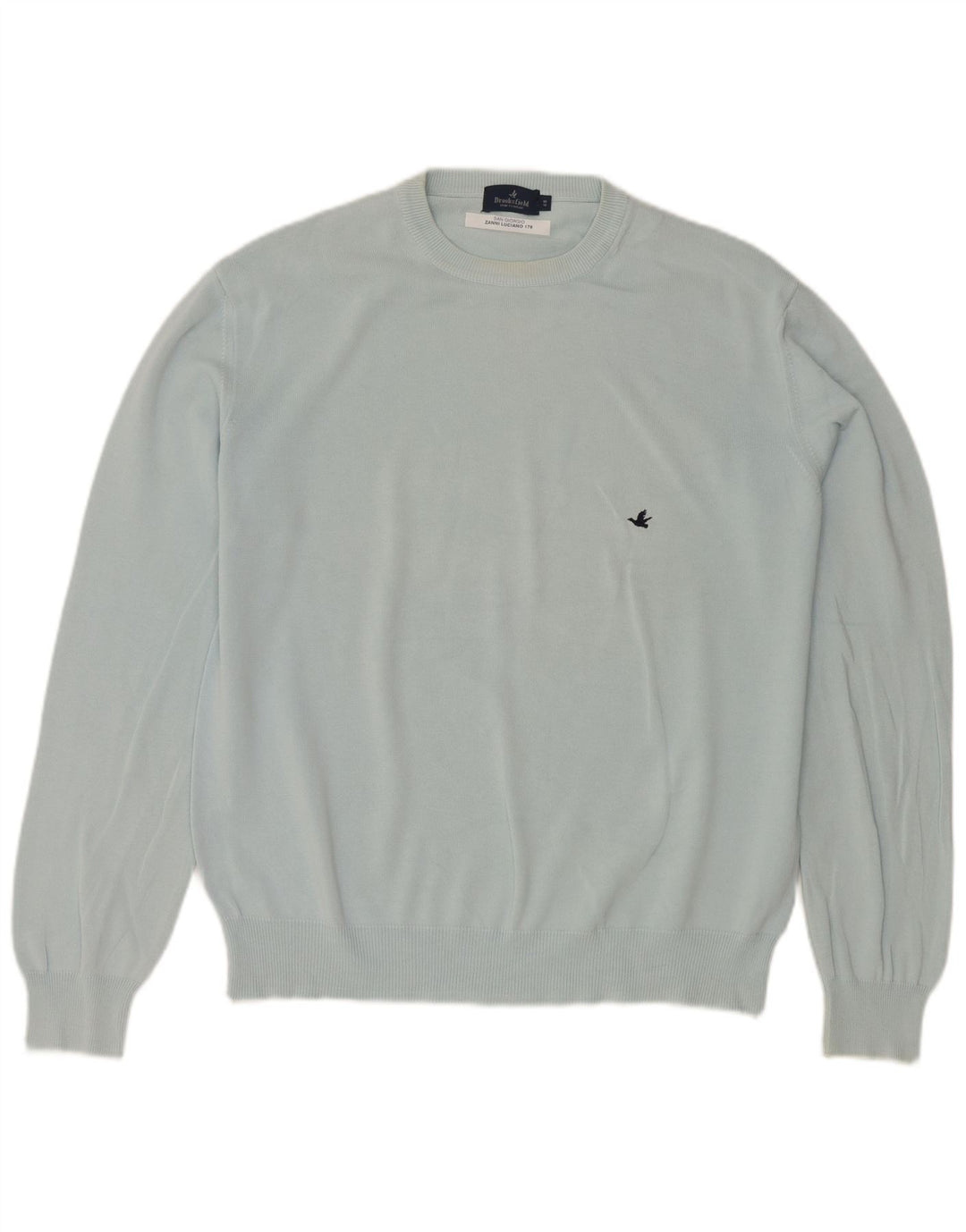 Pulover Brooksfield pentru bărbați cu gât roșu IT 48 Medium Blue