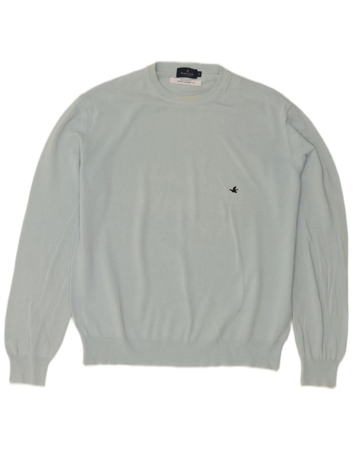Pulover Brooksfield pentru bărbați cu gât roșu IT 48 Medium Blue