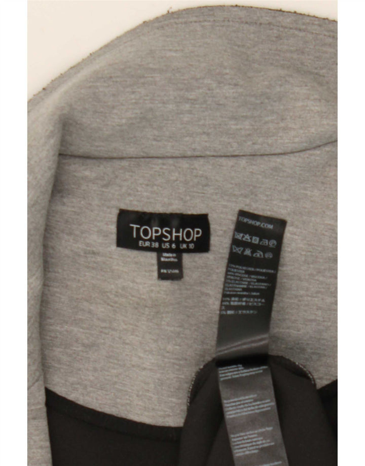 Gilet deschis pentru femei Topshop UK 10, mic, gri, poliester