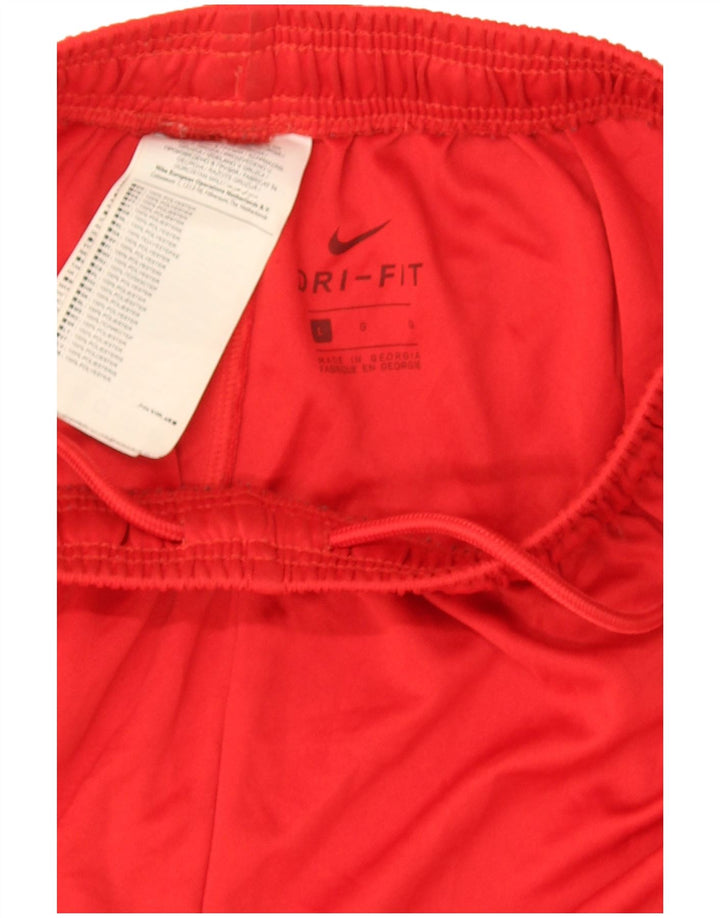 Pantaloni scurți sport Nike Dri Fit pentru bărbați, poliester roșu mare