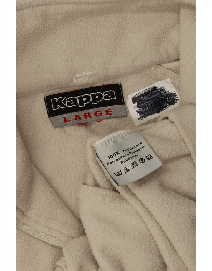 Jachetă fleece pentru bărbați Kappa UK 40, mare, bej, poliester