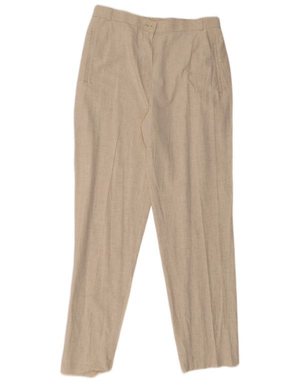 Pantaloni chino pentru femei Marks & Spencer UK 14 Medium W30 L30 Bej pete