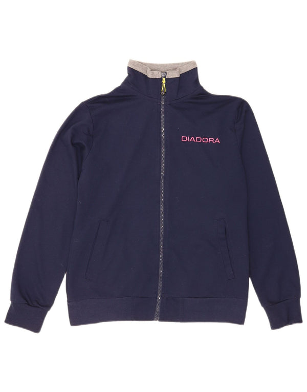 Jachetă de trening Diadora pentru femei UK 14 Medium Bleumarin Colorblock