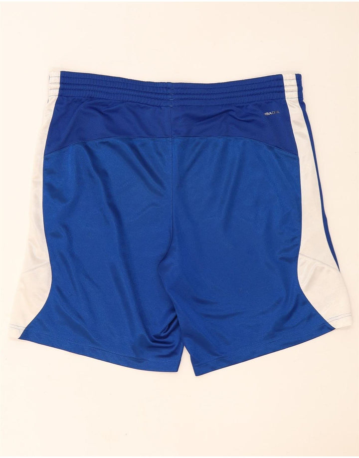 Pantaloni scurți sport pentru bărbați Adidas Climalite, mari, albastru, poliester color bloc