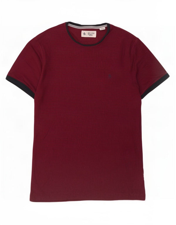Tricou pentru bărbați Penguin Top Medium Burgundy Bumbac