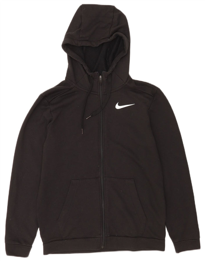 Pulover Nike pentru bărbați Dri Fit, cu fermoar, poliester mic, negru