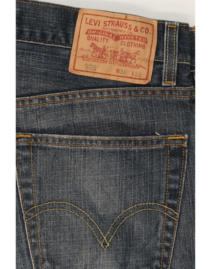 Blugi drepți Levi's 505 Regular Fit W36 L29 Bumbac albastru