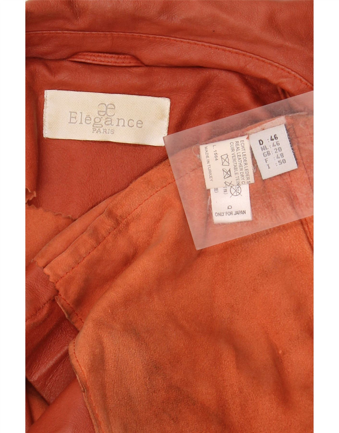 Jachetă pentru femei ELEGANCE PARIS cu 2 nasturi, UK 20 2XL, piele maro