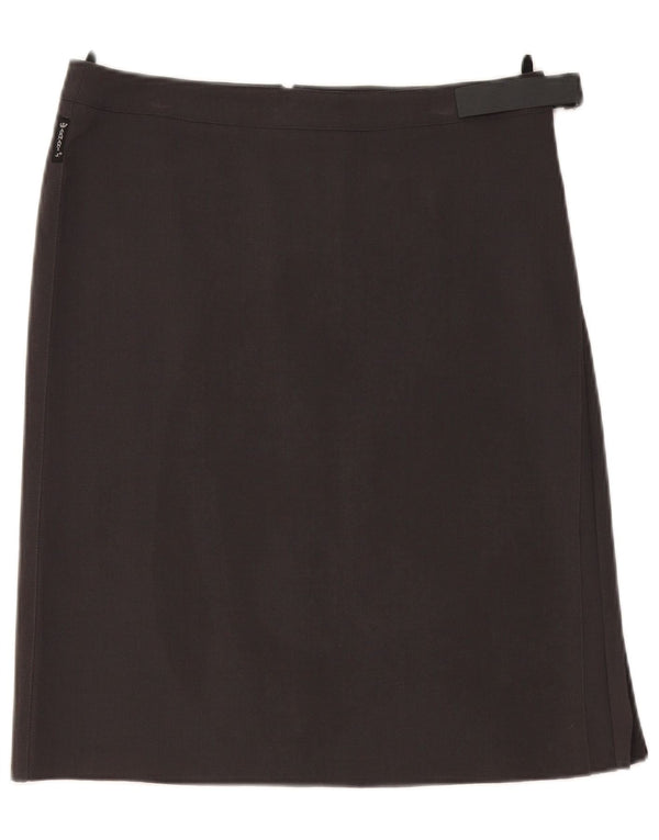 Fusta dreaptă Armani pentru femei UK 14 Large W32 Poliester gri