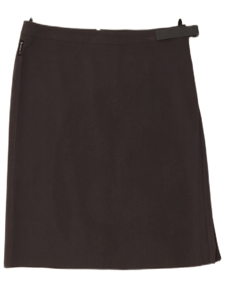 Fusta dreaptă Armani pentru femei UK 14 Large W32 Poliester gri