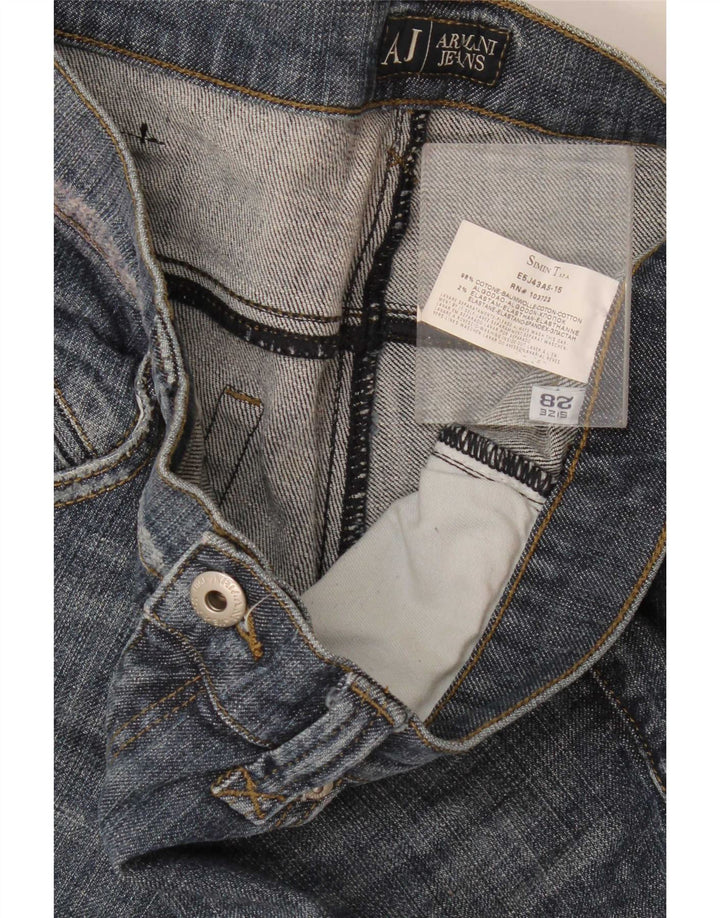 Blugi Capri pentru Damă Armani W28 L22 Bumbac Albastru