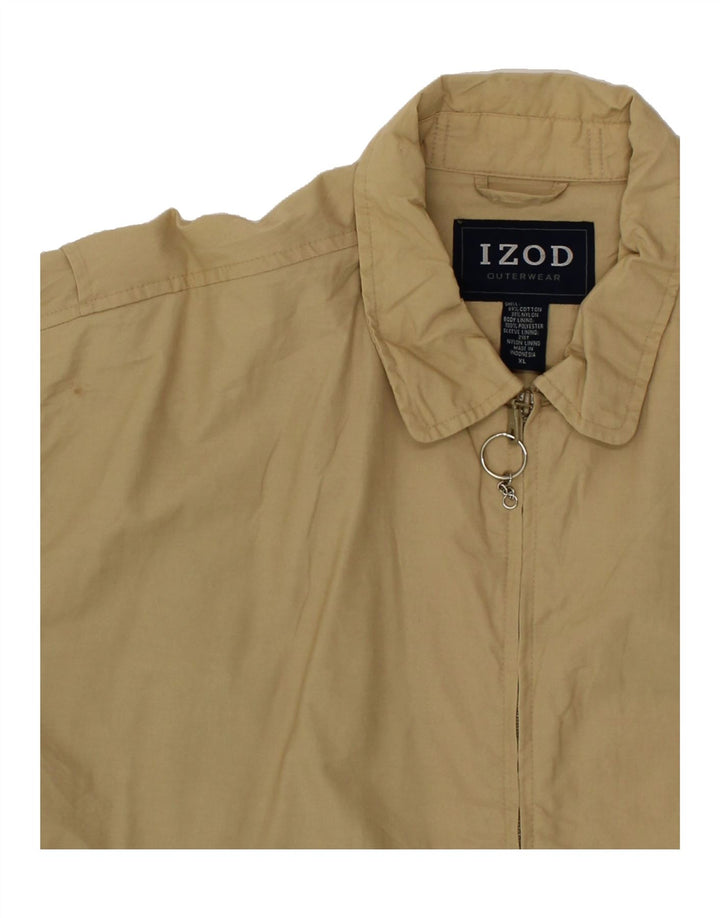 IZOD Mens Bomber Jacket UK 42 XL Beige Vintage Izod and Second-Hand Izod from Messina Hembry 