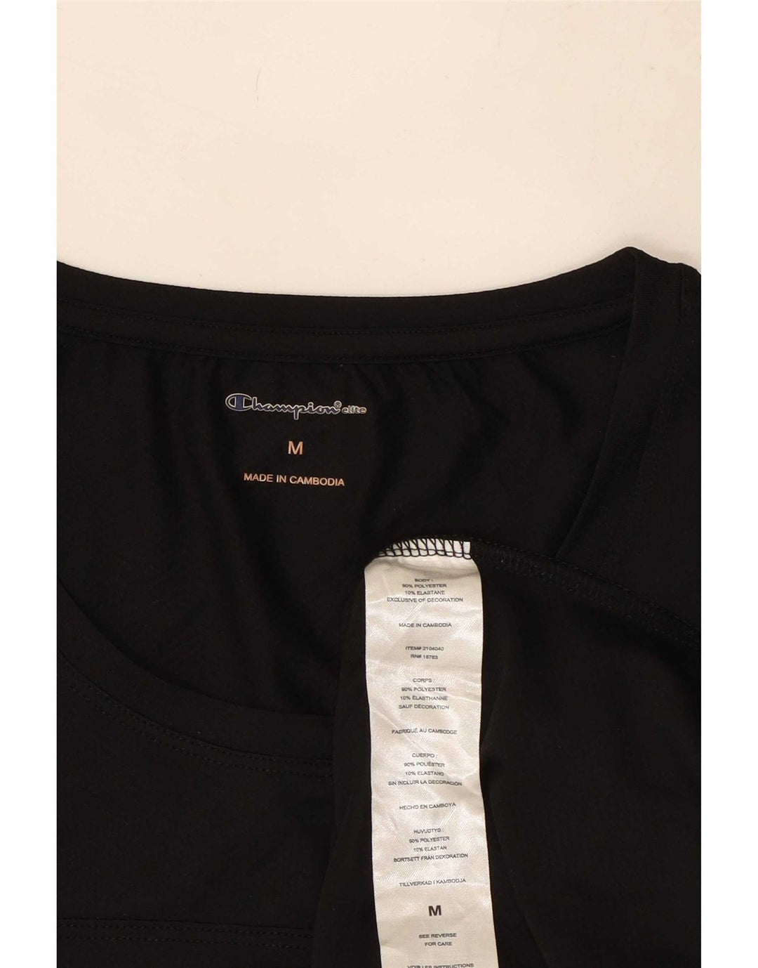 Tricou grafic Champion pentru femei Top UK 12 Poliester mediu negru