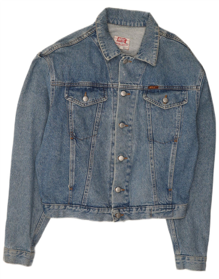 RIFLE Womens Oversized Denim Jacket UK 14 Medium Blue Cotton