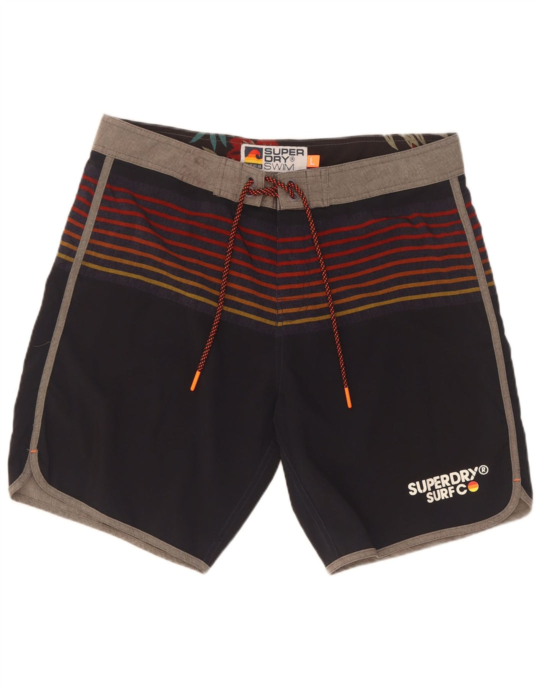 Pantaloni scurți de înot Superdry pentru bărbați, mari, albastru, poliester cu dungi