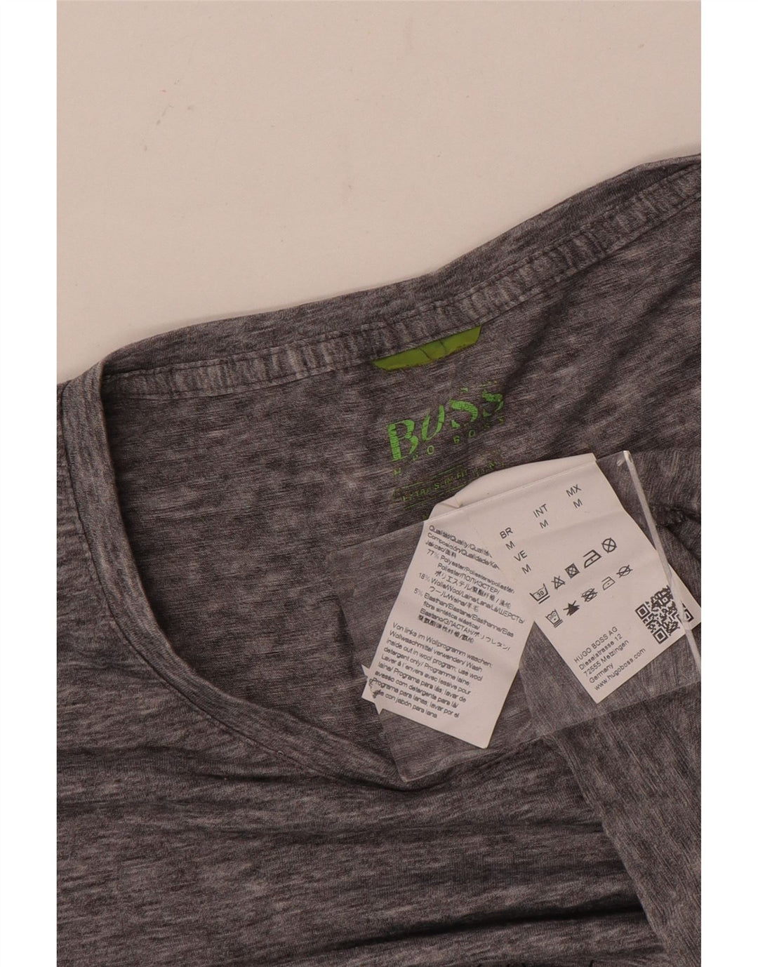 Tricou pentru bărbați Hugo Boss Top Medium Gri Geometric Poliester