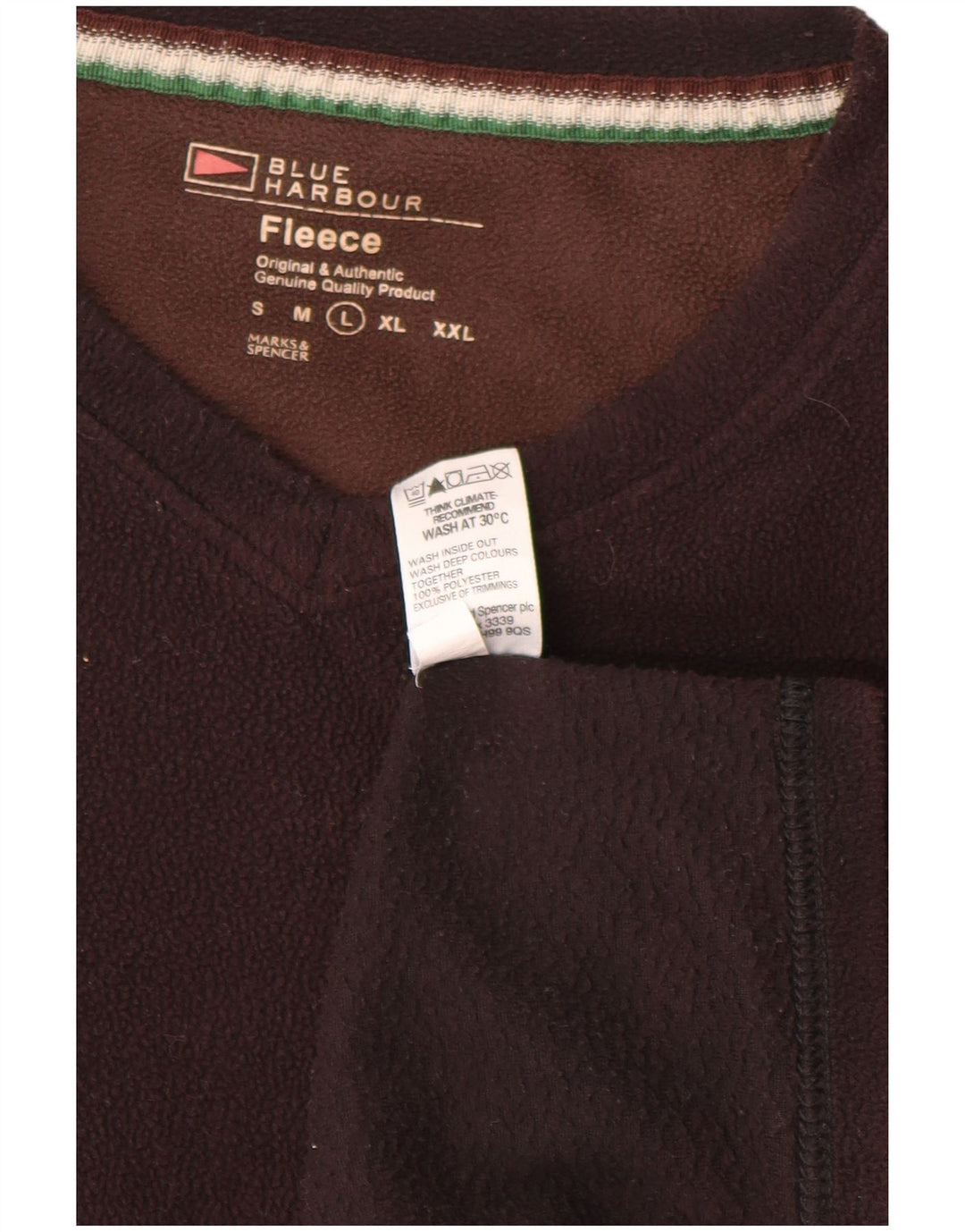 Pulover pentru bărbați Marks & Spencer Blue Harbour Fleece Poliester maro mare