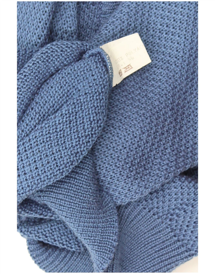 Pulover cardigan Vintage pentru femei IT 46 Poliester albastru mare