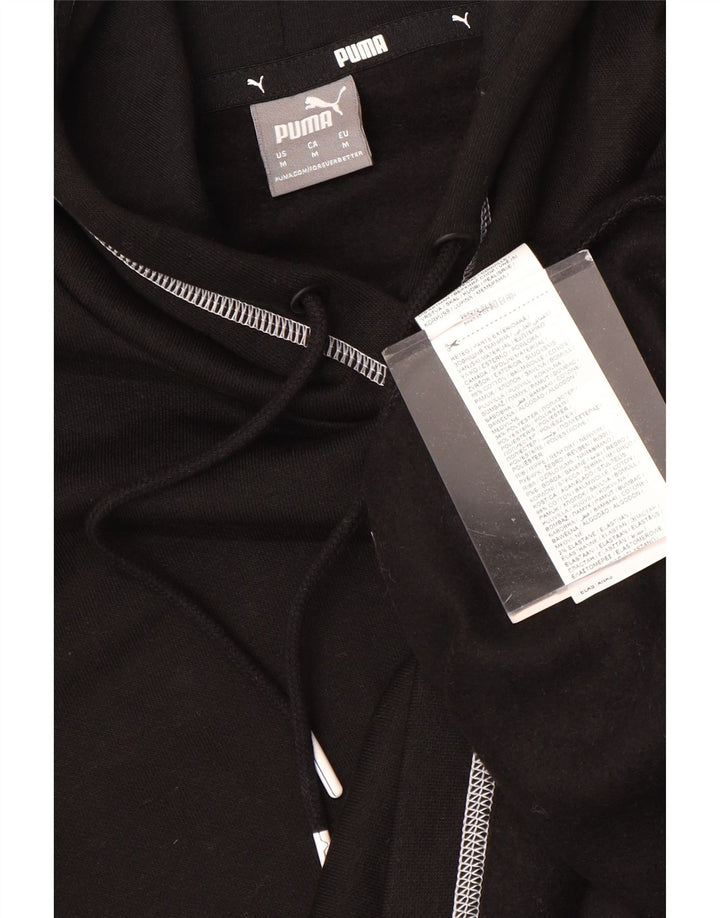 Pulover PUMA pentru femei, supradimensionat, cu capota, UK 14, bumbac mediu negru