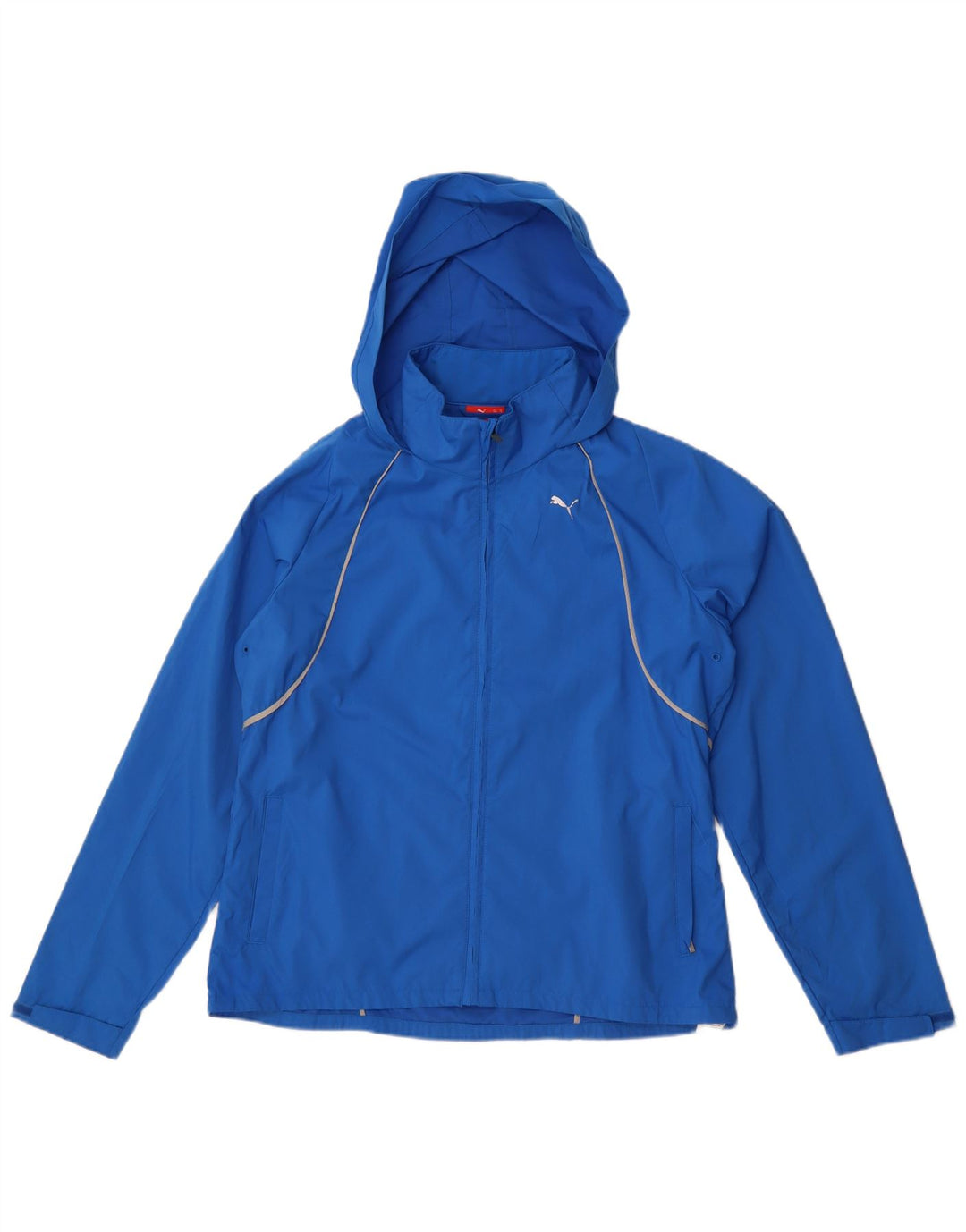 Jachetă de ploaie cu glugă Puma pentru femei UK 16, mare, albastru, poliester