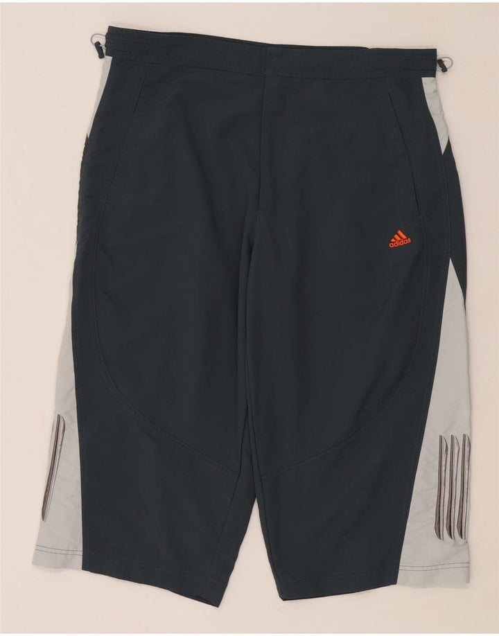 Pantaloni scurți sport Bermude Adidas pentru bărbați, albastru mediu, poliamidă color bloc