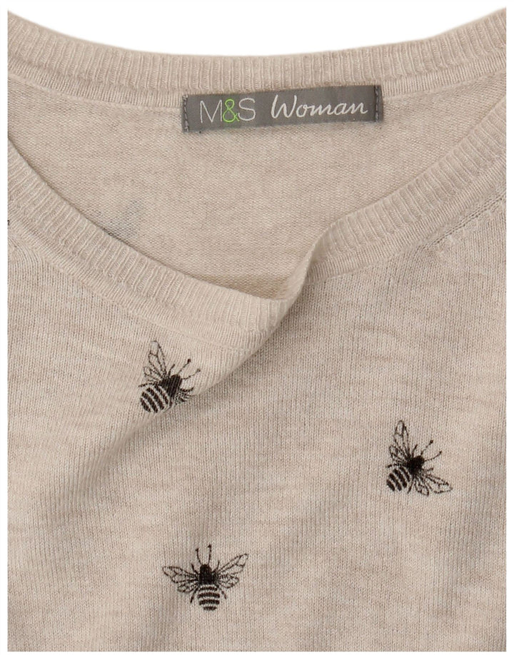 Pulover pentru femei Marks & Spencer cu gât de barcă UK 8 Small Gri