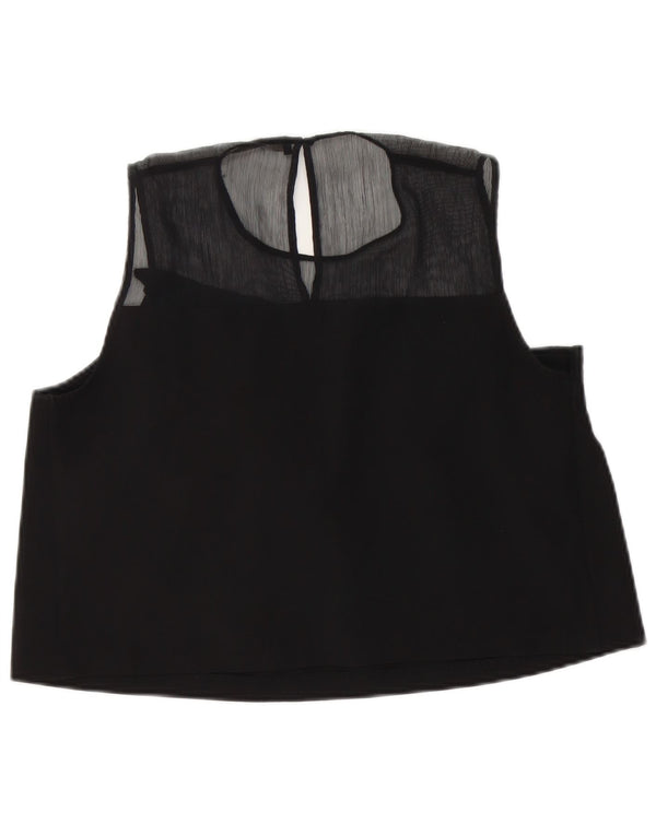 Bluză fără mâneci pentru femei Zara UK 14 mare, negru