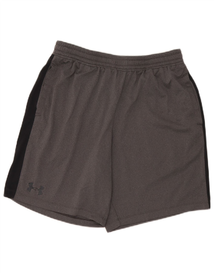 Pantaloni scurți sport Under Armour pentru bărbați, mari, gri, poliester color bloc