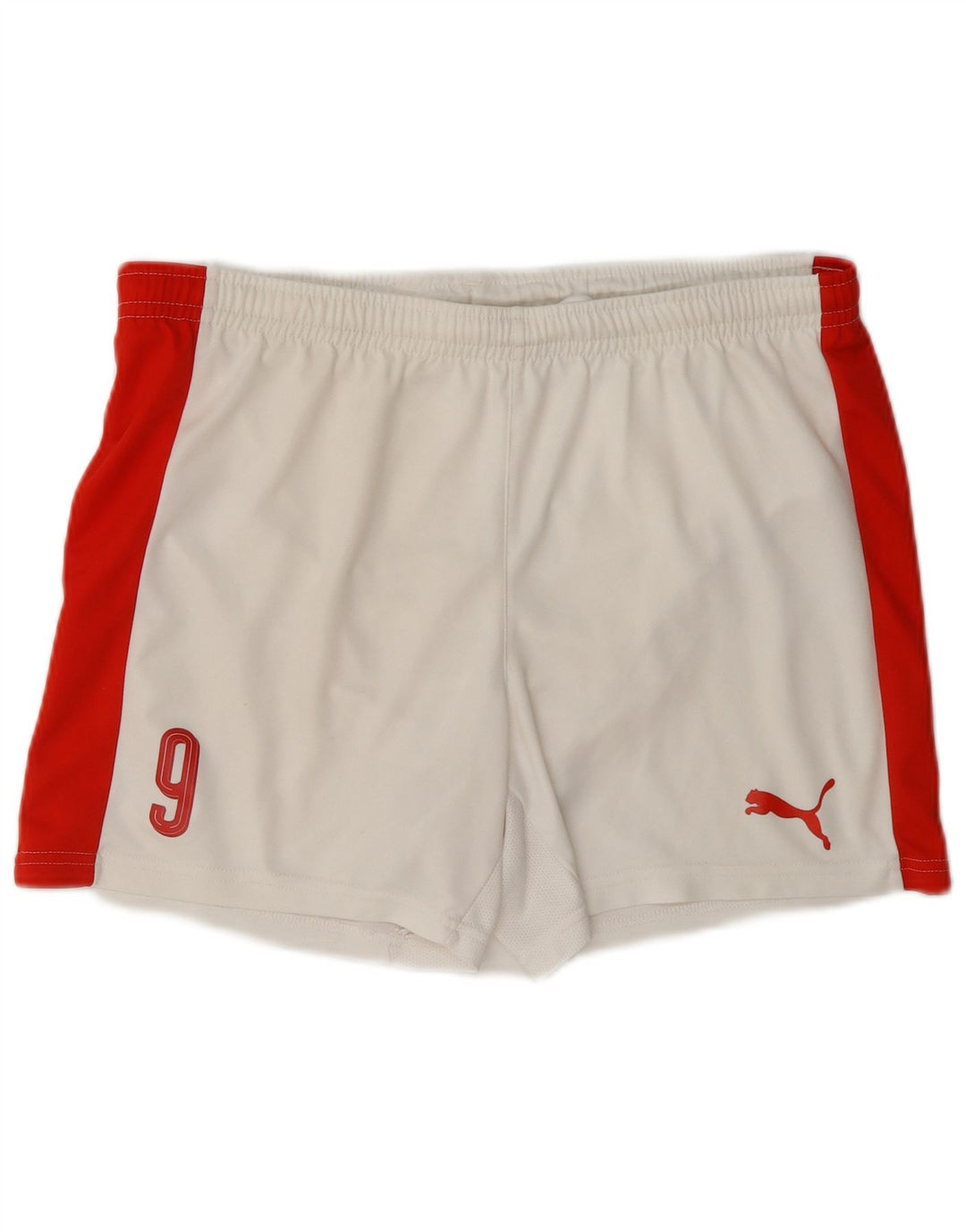 Pantaloni scurți sport Puma pentru băieți 15-16 ani, alb, poliester color bloc