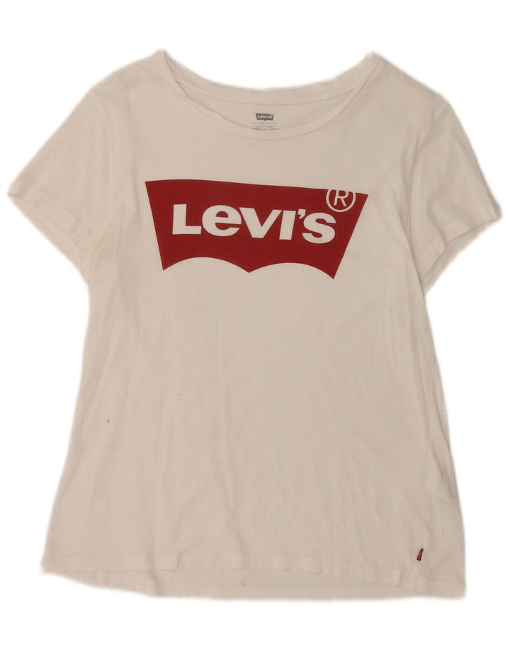 Tricou grafic Levi's pentru femei Top UK 12 Medium White
