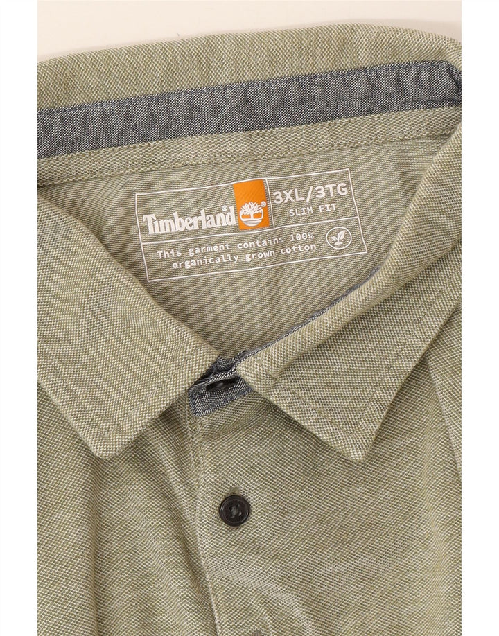 Cămașă polo TIMBERLAND Slim Fit pentru bărbați, bumbac verde 3XL