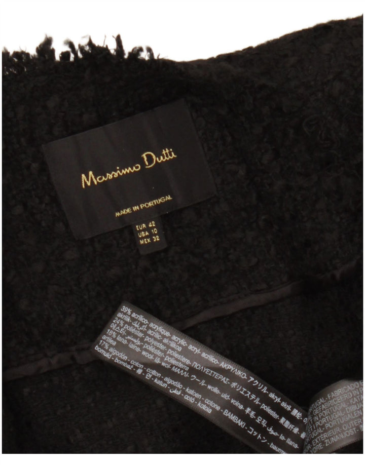 Massimo Dutti Jachetă Blazer Femei EU 42 Large Negru Acrilic