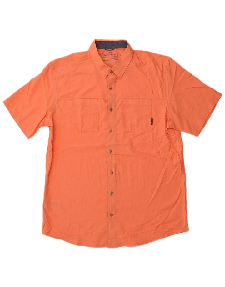Cămașă cu mânecă scurtă pentru bărbați EDDIE BAUER, cu mânecă scurtă, mare, portocaliu
