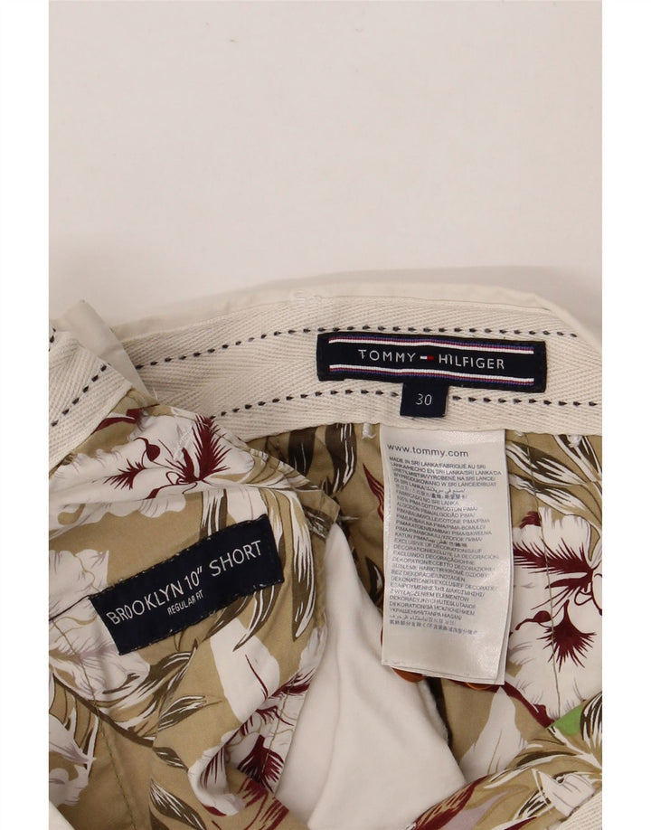 TOMMY HILFIGER Pantaloni scurți chino Brooklyn pentru bărbați W30, bumbac alb mediu