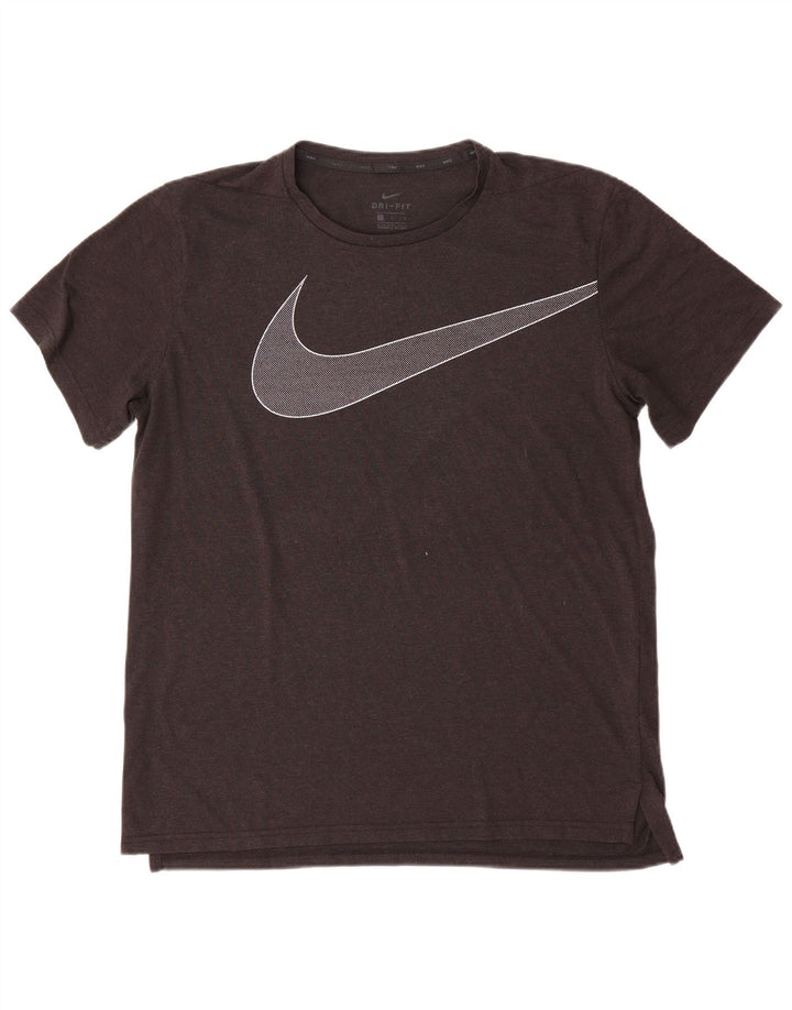 Tricou grafic Nike Dri Fit pentru bărbați Top mare din poliester gri