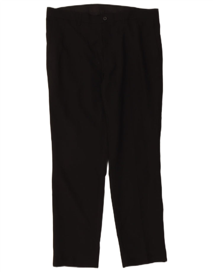 Pantaloni chino drepți pentru bărbați Marks & Spencer L34 L29 Poliester negru